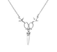Niaspi Gothic Scissor Pendant Necklace Unique Vintage Swallow Bird Steampunk Women's Scissor Necklaces Fashion Personalized Hip Hop Punk Adjustable Link Chain Necklace Jewelry Ornament