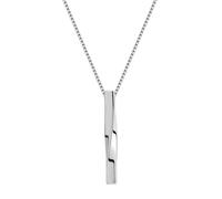 Niaspi Mobius Pendant Necklaces for Women Girls Men Stainless Steel Silver Plated Chunky Twisted Spiral Bar Drop Necklace Minimalist Charms Stress Relieving Personalized Birthday Holiday Jewelry