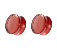 Niaspi Red Clear Glass Ear Plugs Tunnels for Women Men Double Flared Transparent Plug Expander Stretcher Ears Gauges Piercing Jewelry 6-25mm, 25 mm, Glass, no gemstone