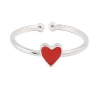 Niaspi Red Love Heart Statement Open Ring for Women Girls Hypoallergenic Personalized Enamel Valentines Mother's Day Heart Shaped Stackable Finger Ring Adjustable Comfort Fit Jewelry Gifts