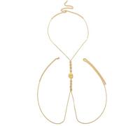 Niaspi Sexy Rhinestone Coin Body Chain for Women Sparkle Crystal Crossover Bra Chest Chain Adjustable Belly Waist Chains Summer Beach Bikini Nightclub Party Body Jewelry, L, Rhinestone, No Gemstone