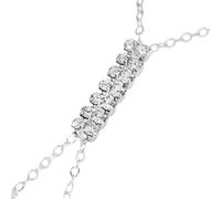 Niaspi Sexy Square Rhinestone Body Chains for Women Sparkling Rhinestone Crossover Bikini Bra Chest Chain Summer Beach Body Jewelry Adjustable Belly Waist Chain