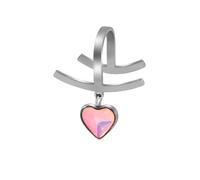 Niaspi Stainless Steel Fake Lip Rings for Women Glitter Star Round Heart Dangle T-Shaped Non Piercing Lip Rings Fake Lip Piercing Jewelry, 14G, Stainless Steel, No Gemstone