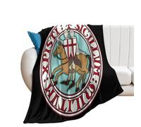 NIBABA Two Templars Knight Crusader Viking Blanket Fuzzy Throws, Soft Blankets for Men Women Boys Girls, Cozy Plush Comfy Microfiber Throw Blanket for Couch Sofa Bed 60x80inches (150x200cm)