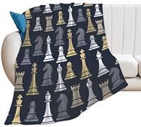 NIBABAEU Chess Throw Blanket, Ultra Soft Fleece Quilt, Lightweight, Durable, for Bed Sofa Home Decor, 50x60inches (125x150cm)