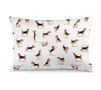 NIBABAEU Cushion Covers 1 PCs Adorable Animal Cute Beagle Puppy Decorative Throw Pillow Covers 20x30inches (50x75cm) Soft Polyester Pillow Cases Rectangular Pillowcases