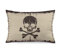 NIBABAEU Cushion Covers 1 PCs Old Shabby Skull Crossbones Pirate Decorative Pillow Covers 20"x30" (50x75cm) Soft Polyester Pillow Cases Pillowcases