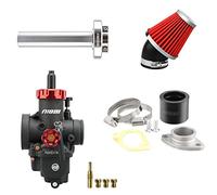 nibbi Motorcycle Carburetor 150CC PE28mm Carburetor Kit With Throttle Grip CG Intake Manifold 48MM Air Filter Jet Fit Motorcycle CG Engine SSR Lifan Apollo Dirt bike 150CC-250CC