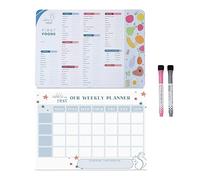 Nibble and Rest Baby's First Foods Tracker Fridge Magnet + Weekly Planner Schedule Board for Family, Dry Erase Activity Poster, Daily Food Log with 2 Erasable Pens