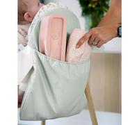 Nibble and Rest Highchair Handy Pocket Pouch, Compatible with IKEA Antilop Highchair,High Chair Accessories, Wipeable and Waterproof Material, One Large Pouch with an Internal Zip Pocket- (Sage)