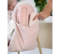 Nibble and Rest Highchair Handy Pocket Pouch, Compatible with IKEA Antilop Highchair, High Chair Accessories, Wipeable and Waterproof Material, One Large Pouch with an Internal Zip Pocket-(Blush)