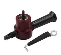 Nibble Metal Cutting Double for Head Sheet Cutter Tool Drill Attachment Freeing Power Tool 360 Degree Rotating with Drill Machine Press Combo Kit Brush Set Cleaning Professional Wood Clamp