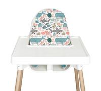 Nibble & Rest Highchair Cushion Cover for Inflatable Cushion, Compatible for Antilop Highchair, Accessories Stain-Proof&Wipeable Cushion Cover (Cushion NOT Included)(cc_underthesea))