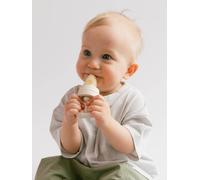 BIBS Baby Feeder with 2 Silicone Nipples, Compatible with Freezer Tray, Easy-Grip, BPA-Free - Ideal for Teething & Self-Feeding, 4+ Months - Ivory