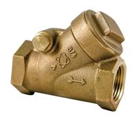 NIBCO 2 in. LF Bronze Check Valve, Female NPT Thread (FIPT), Horizontal Swing, Class 125, PTFE Seat, Fig No T-413-Y-LF, Pack of 10