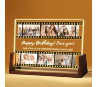 NIBESSER Custom Picture Frames with Photo, Customized Photo Frame with Night Light Personalized Picture Frame Personalized Anniversary Birthday Gifts for Women Men Him Her Girlfriend Boyfriend Couples