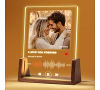 NIBESSER Custom Spotify Plaque, Personalized Acrylic Song Plaque with Picture and Music Customized Gifts for Girlfriend Boyfriend Couples Anniversary Birthday Gifts for Women Men Her Him