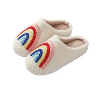 NIBESSER Fluffy Plush Slippers for Women and Men Unisex Soft Plush Fuzzy Home Shoes Indoor Outdoor Couple Winter Warm Cozy House Slippers Anti-Skid Sole