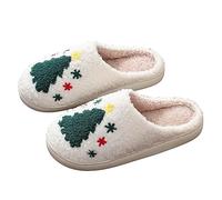 NIBESSER Fluffy Plush Slippers for Women and Men Unisex Soft Plush Fuzzy Home Shoes Indoor Outdoor Couple Winter Warm Cozy House Slippers Anti-Skid Sole