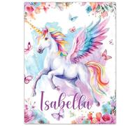 NIBESSER Personalised Baby Blanket with Names Custom Blankets Personalised Baby Gifts Customised Blanket for Boys Girls Newborn Toddlers Kids Adults Mom Dad Family Friends Dogs