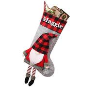 NIBESSER Personalized Burlap Custom Name Family Christmas Stockings - 18” Large Classic Farmhouse Xmas Stockings for Kids, Rustic Fireplace Hanging Ornament Holiday Decoration