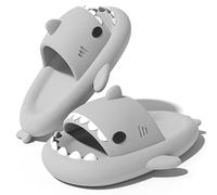 NIBESSER Shark Sliders for Women Men Comfortable Open Toe Cloud Slippers Non-Slip Quick Dry Shower Pillow Sandals Cute Cartoon Thick Chunky Platform Cushion Slides for Indoor Outdoor