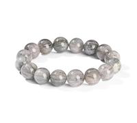 NIBHZ Account bracelet for women Natural stone Stretch elastic crystal jaga yoga gifts,13mm