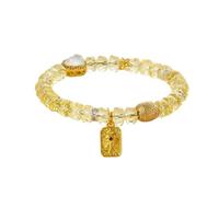 NIBHZ Citrine fate bracelet Natural Stone Accounts Unisex Bracelet with accounts Citrino square fashion bracelet bracelet bracelet,Yellow