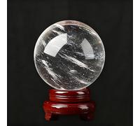NIBHZ Clear Quartz Crystal Ball White Crystal Sphere Healing Crystal Ball with Stand Home Decor Prosperous Love Invite Wealth