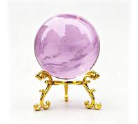NIBHZ Crystal Ball with Stand Ideal for Office Decor This Cool Things as a Photography Prop and Feng Shui Divination Sphere As Office Decor and Desk Decor Crafted,B,80mm