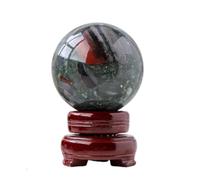 NIBHZ Natural African bloodstone crystal ball crystal raw stone ore specimen Feng Shui ball home decoration crafts ornaments,70~75mm