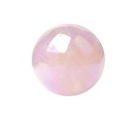 NIBHZ Natural electroplated rose quartz ball ornament, polished rose quartz raw stone, home decoration craft ornament,60~70mm