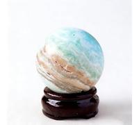 NIBHZ Natural Hemimorphite Crystal Sphere Sky-Blue Polished Mineral Specimen Crystal Ornament Decoration,60~70mm