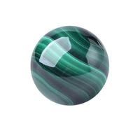 NIBHZ Natural Malachite Crystal Ball, Healing Gem Ball Carving Ornament, Meditation Fortune Telling, Home Feng Shui Decoration,25mm