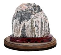 NIBHZ Natural Stone Taishan Shigandang Taishan Stone Shi Gan Dang,Fengshui Decor,20cm