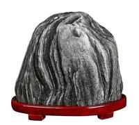 NIBHZ shigandang Taishan Stone by feng Shui Ornaments Home Furnishing Angle,14cm