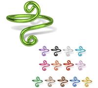 NIBIBALA Crochet Ring For Finger, Lefties & Righties Yarn Tension Control Ring, Adjustable Companion Ring, Birthday Gifts For Friend, Sister, Mom, Aunt, Grandma, Knitters (Size 4-7, Light Green)