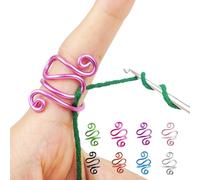 NIBIBALA Crochet Tension Ring, Lefties & Righties Yarn Tension Control, Adjustable Companion Ring, Birthday Gifts For Friend, Sister, Mom, Aunt, Grandma, Knitters (Size 7-10, Pink)