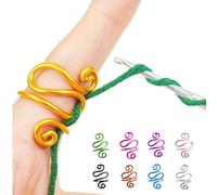 NIBIBALA Crochet Tension Ring, Lefties & Righties Yarn Tension Control Ring, Adjustable Companion Ring, Birthday Gifts For Friend, Sister, Mom, Aunt, Grandma, Knitters (Size 10-13, Gold)