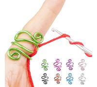 NIBIBALA Crochet Tension Ring, Lefties & Righties Yarn Tension Control Ring, Adjustable Companion Ring, Birthday Gifts For Friend, Sister, Mom, Aunt, Grandma, Knitters (Size 4-7, Light Green)