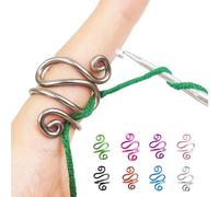 NIBIBALA Crochet Tension Ring, Lefties & Righties Yarn Tension Control Ring, Adjustable Companion Ring, Birthday Gifts For Friend, Sister, Mom, Aunt, Grandma, Knitters (Size 10-13, Camel)