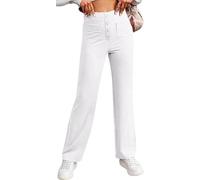 Niblido FlexiPants - Women's Casual High Waist Stretch Pants, Bloomydove Flexipants, BloomyDove Stretch Pants,Flexipants Women (UK, Alpha, L, Regular, Regular, White)