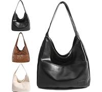 Niblido Ooomay Shoulder Bag, Vegan Leather Trendy Soft Tote Bag,Ooomay Tote Bag,Women Shoulder Bag,Vegan Leather Bag Casual Trendy Soft Bag (Black)