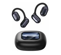Niblido Over The Ear Wireless Bluetooth Earbuds, True Wireless Open Ear, Touch Screen Display, for Running (Black)