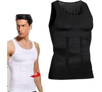 Niblido Shaperluv Tank 2.0, Shaperluv Tank 2.0 Mens, Shaperluv Tank for Men,Guys Compression Body Shaper Tummy Vest (UK, Alpha, L, Regular, Regular, Black)