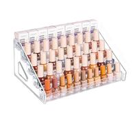 Niboken Nail Polish Shelf Organiser, 5 Layers Clear Acrylic Storage Holder Stand, Essential Oils Cosmetic Display Case Makeup Organiser for Bathroom Vanity Countertop