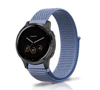 Niboow 18mm Strap for Huawei Watch GT 4 41mm/Garmin Venu 3S/Venu 2S, Men Women Nylon Soft Breathable Watch Band for Garmin Vivoactive 4S 40mm/Vivomove 3S 39mm/Forerunner 255S Music - Blue