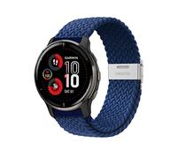 Niboow 20mm Band for Garmin Venu Sq 2/Venu Sq 2 Music/Venu Sq/Venu Sq Music/Venu 2 Plus, Woven Breathable Strap for Garmin Vivoactive 3 Music/Forerunner 245/Amazfit GTS 4 Mini - Blue
