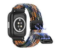 Niboow 20mm Magnetic Braided Watch Band for Amazfit Active 2/Active/GTR Mini/GTS 4/GTS 4 Mini/GTS 3/GTS 2e/GTS 2, Nylon Elastic Replacement Watch Straps for Amazfit Bip 3/Bip 3 Pro - Colorful#51
