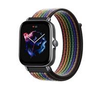 Niboow 20mm Strap for Amazfit T-Rex 3 Pro 44mm/Active 2/Active/GTS 4/GTS 4 Mini/GTS 3/GTS 2 Mini, Men Women Nylon Soft Watch Bands for Amazfit GTR Mini/Bip 3/Bip 3 Pro/Bip Lite/Bip U Pro - Colorful